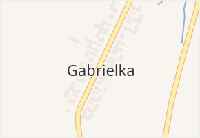 Gabrielka v obci Kamenice nad Lipou - mapa části obce