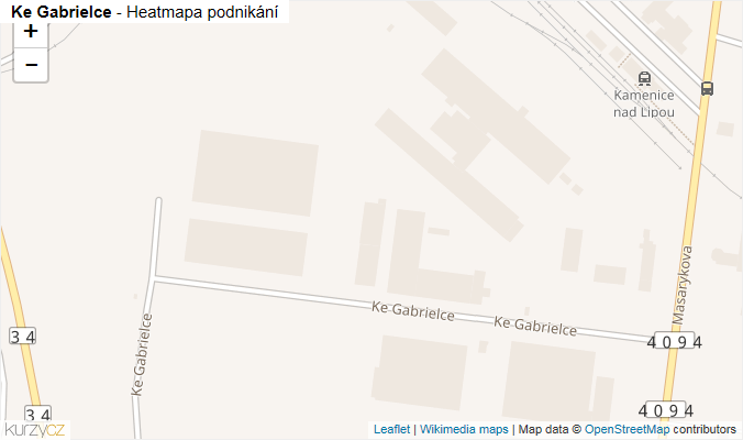 Mapa Ke Gabrielce - Firmy v ulici.