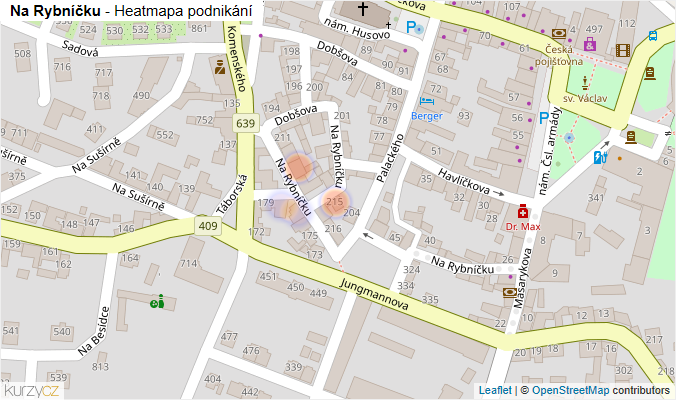 Mapa Na Rybníčku - Firmy v ulici.