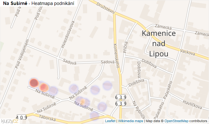 Mapa Na Sušírně - Firmy v ulici.