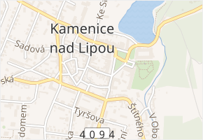 nám. Čsl. armády v obci Kamenice nad Lipou - mapa ulice