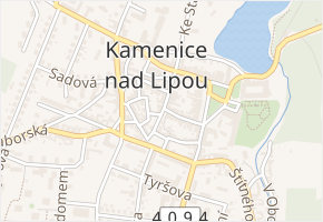 Palackého v obci Kamenice nad Lipou - mapa ulice