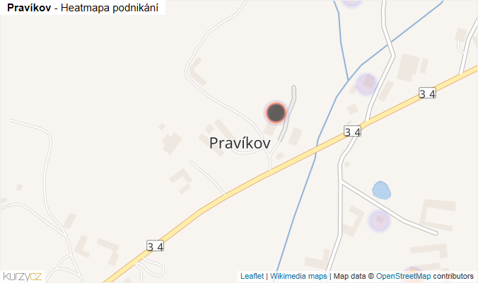 Mapa Pravíkov - Firmy v části obce.
