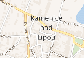 Vít. Nováka v obci Kamenice nad Lipou - mapa ulice