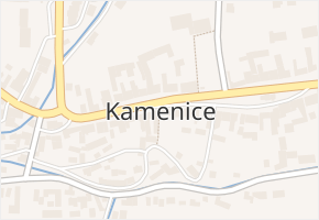 Kamenice v obci Kamenice - mapa části obce