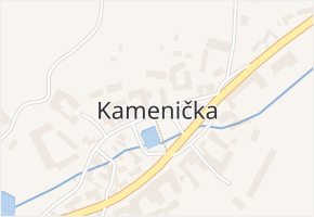 Kamenička v obci Kamenice - mapa části obce
