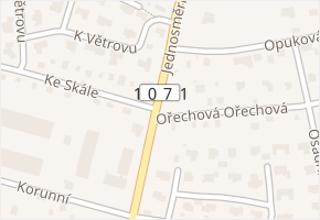 Jednosměrná v obci Kamenice - mapa ulice