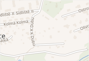 K Dubu v obci Kamenice - mapa ulice