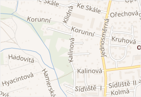 Kalinová v obci Kamenice - mapa ulice