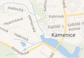 Keřová v obci Kamenice - mapa ulice