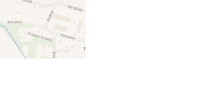 Korunní v obci Kamenice - mapa ulice
