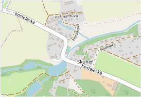 Kostelecká v obci Kamenice - mapa ulice