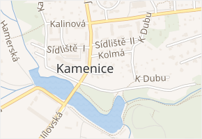 Krátká v obci Kamenice - mapa ulice