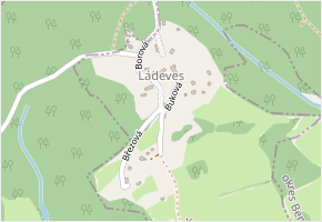 Ládeveská v obci Kamenice - mapa ulice