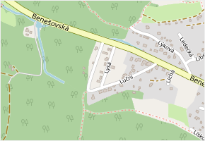 Lysá v obci Kamenice - mapa ulice