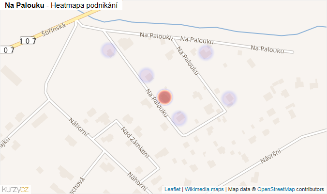 Mapa Na Palouku - Firmy v ulici.