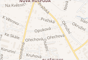 Opuková v obci Kamenice - mapa ulice