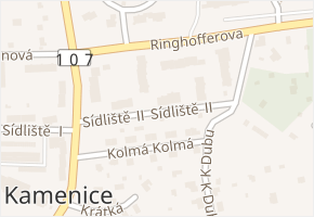 Sídliště II v obci Kamenice - mapa ulice
