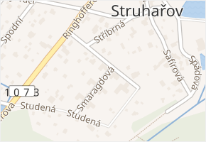 Smaragdová v obci Kamenice - mapa ulice