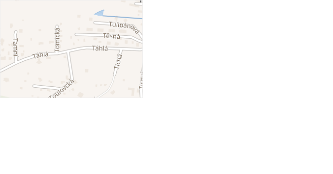 Táhlá v obci Kamenice - mapa ulice