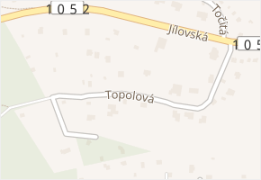 Topolová v obci Kamenice - mapa ulice