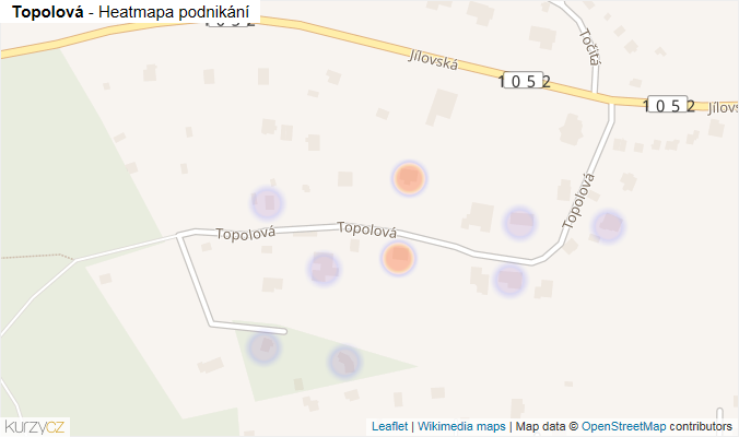 Mapa Topolová - Firmy v ulici.
