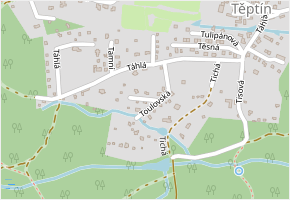 Toulovská v obci Kamenice - mapa ulice