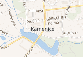 Travnatá v obci Kamenice - mapa ulice