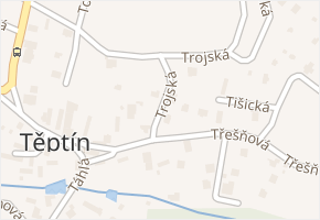 Trojská v obci Kamenice - mapa ulice