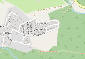 Višňovka II v obci Kamenice - mapa ulice