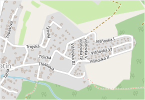 Višňovka III v obci Kamenice - mapa ulice