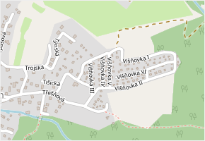 Višňovka IV v obci Kamenice - mapa ulice