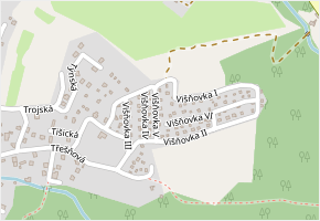 Višňovka V v obci Kamenice - mapa ulice