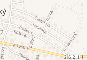 Fučíkova v obci Kamenický Šenov - mapa ulice