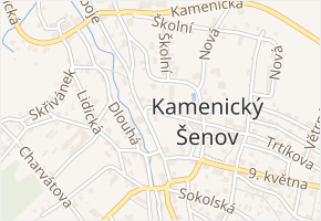Horská v obci Kamenický Šenov - mapa ulice