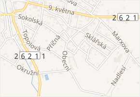 Obecní v obci Kamenický Šenov - mapa ulice