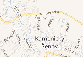 Osvobození v obci Kamenický Šenov - mapa ulice