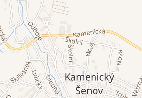 Školní v obci Kamenický Šenov - mapa ulice
