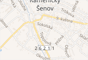 Sportovců v obci Kamenický Šenov - mapa ulice