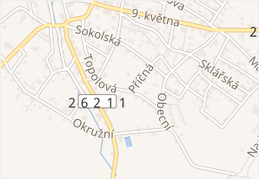 Topolová v obci Kamenický Šenov - mapa ulice