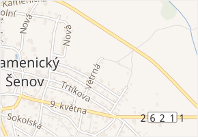 Větrná v obci Kamenický Šenov - mapa ulice