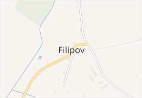 Filipov v obci Kameničky - mapa části obce