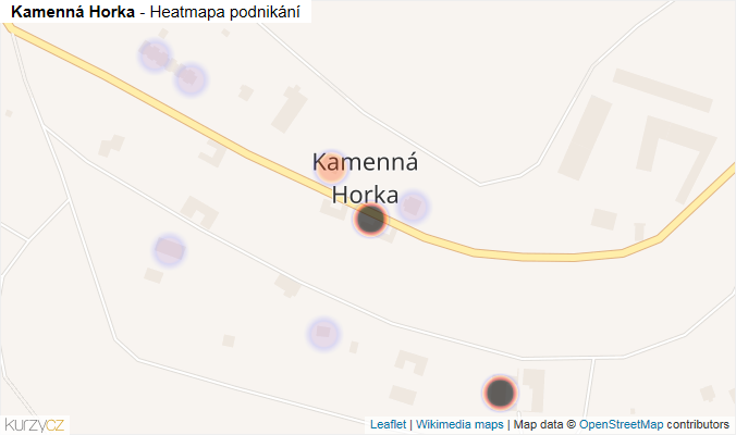 Mapa Kamenná Horka - Firmy v části obce.