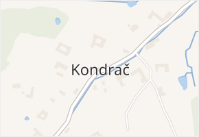 Kondrač v obci Kamenná - mapa části obce