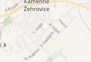 K Mírovému náměstí v obci Kamenné Žehrovice - mapa ulice