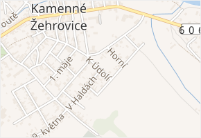 K Údolí v obci Kamenné Žehrovice - mapa ulice
