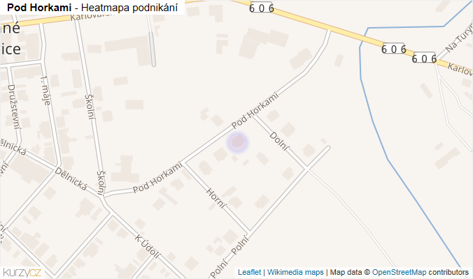 Mapa Pod Horkami - Firmy v ulici.