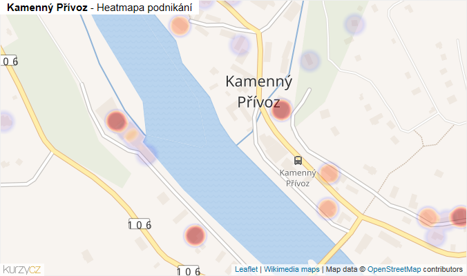 Mapa Kamenný Přívoz - Firmy v obci.