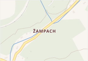 Žampach v obci Kamenný Přívoz - mapa části obce