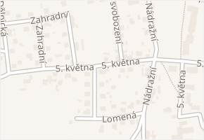 5. května v obci Kamenný Újezd - mapa ulice